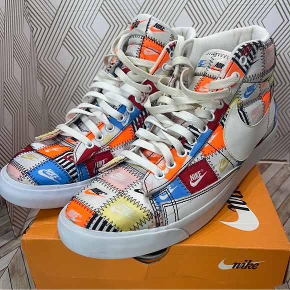 multi colored nike blazer